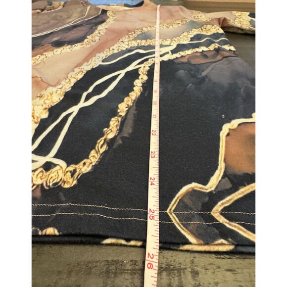 Exclusive Long Sleeve Marble Print Top - Sz M - Picture 6 of 9